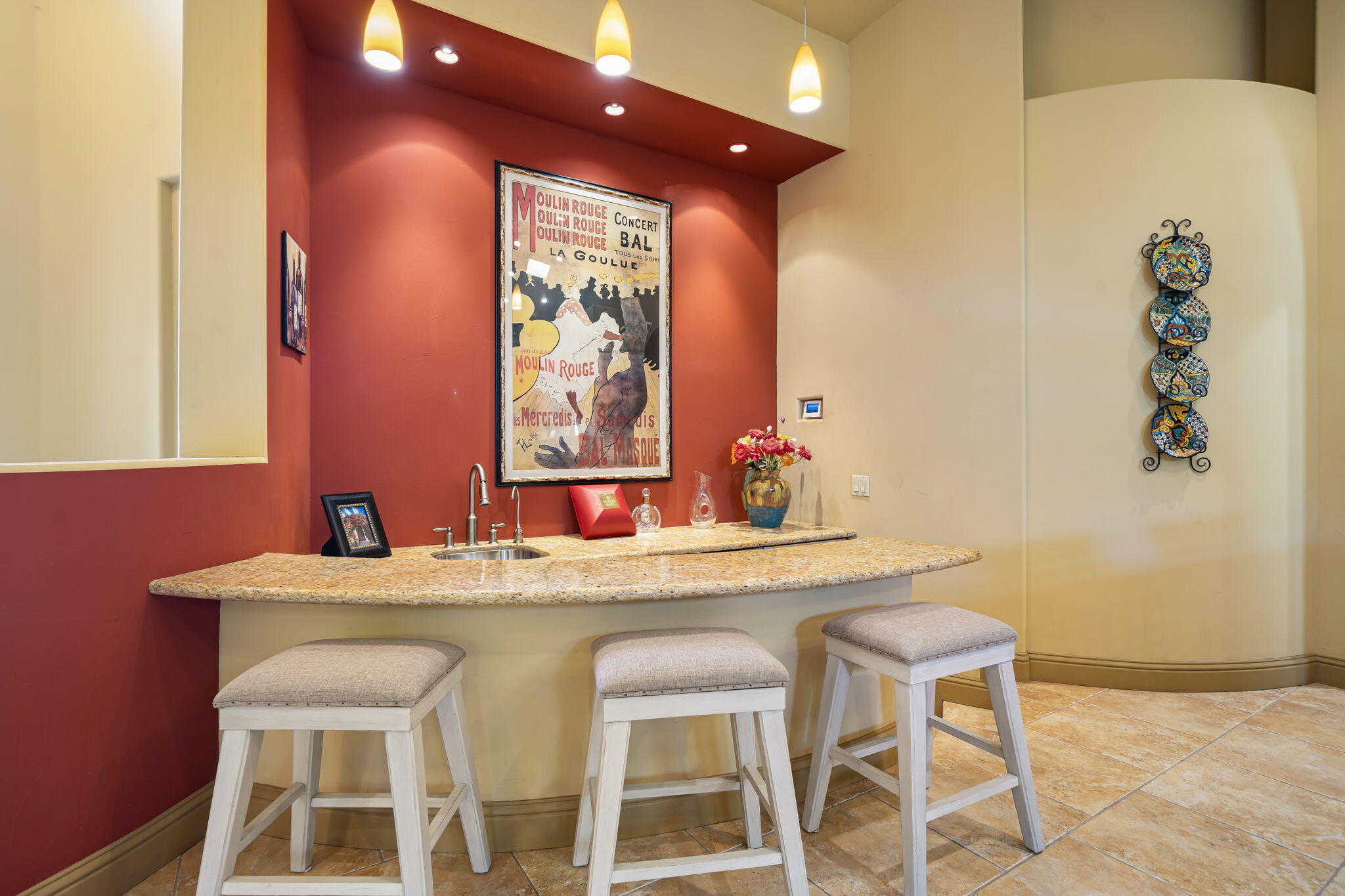 42590 Sandy Bay Road Bermuda Dunes, CA 92203 - Photo 18 of 45 a dining room with a sink and a mirror