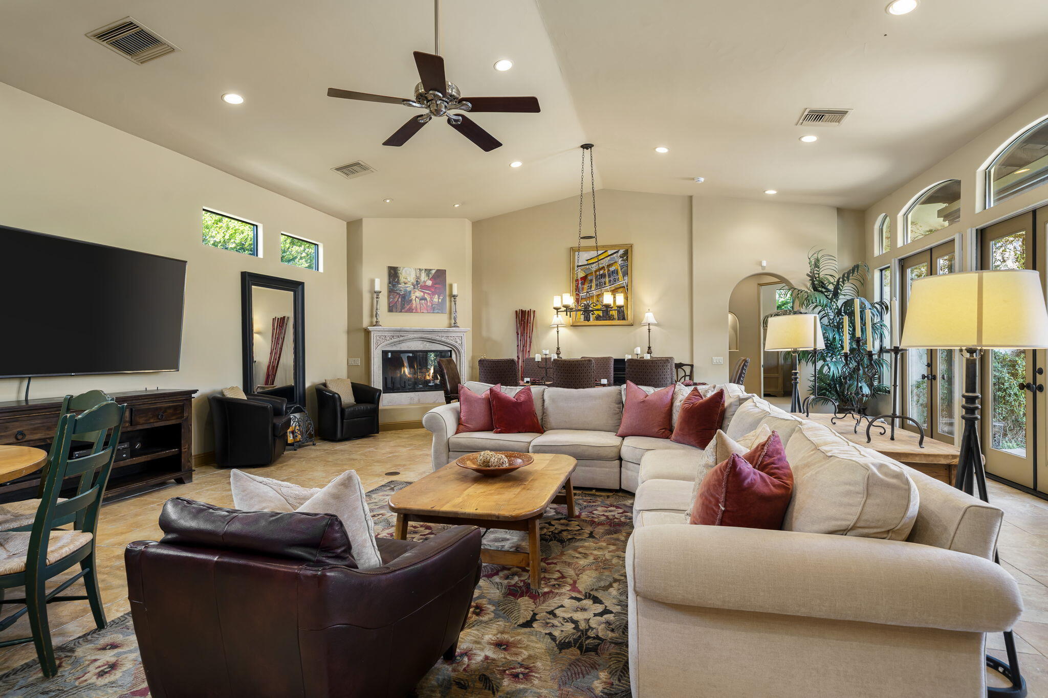 42590 Sandy Bay Road Bermuda Dunes, CA 92203 - Photo 20 of 45 a living room with furniture and a flat screen tv