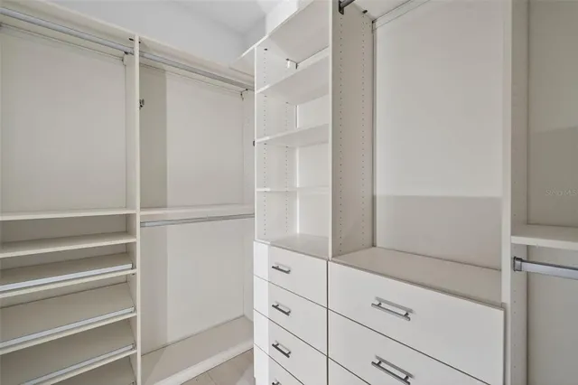 a view of a garden with a lake view