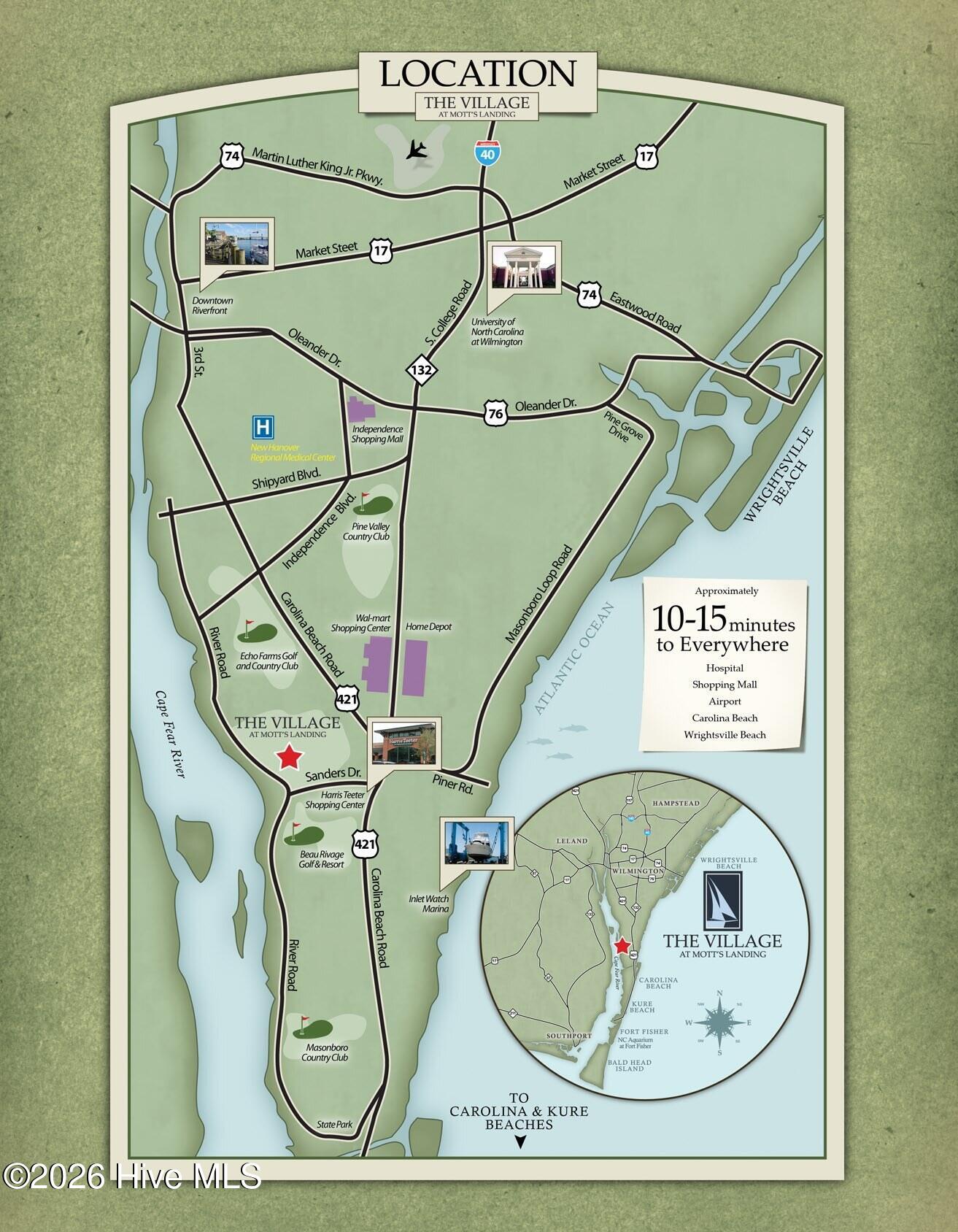 324 Motts Forest Road Wilmington, NC 28412 - Photo 35 of 35 TheVillage-Points-of-Interest