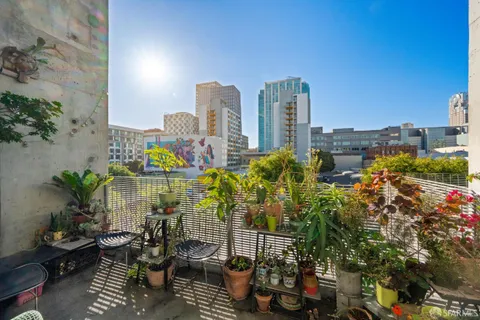 a view of a city with tall buildings