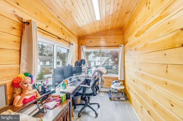 a living room filled with furniture
