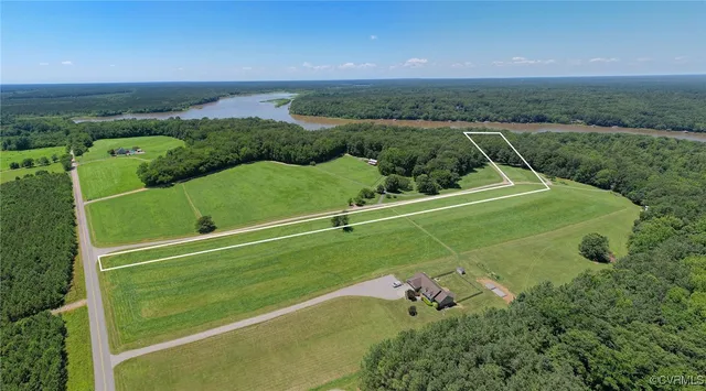 an aerial view of a golf course with a park