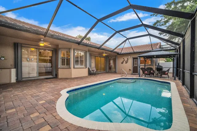 a view of outdoor space with seating