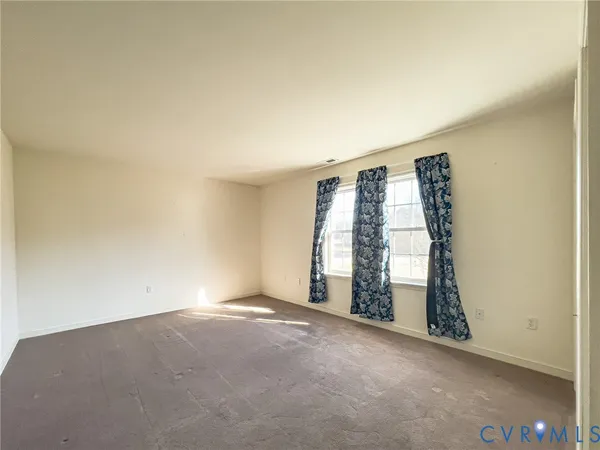 an empty room with a window