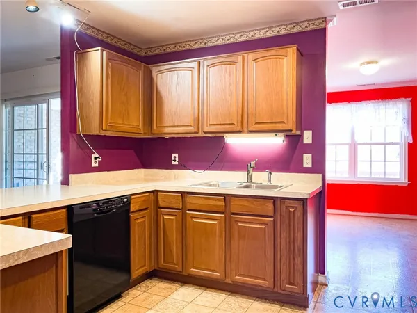 a view of small space with racks on the wall