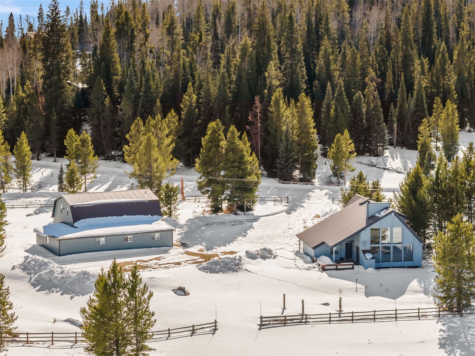 23628 County Road 62 Clark, CO 80428 - Photo 1 of 50 a view of wooden fence and trees