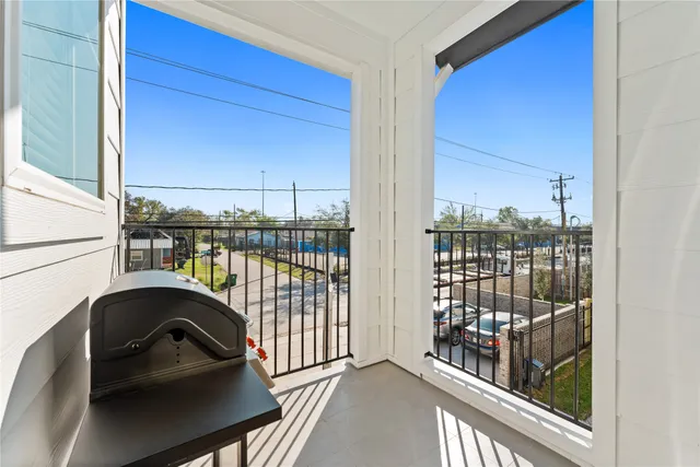 a view of balcony and city view