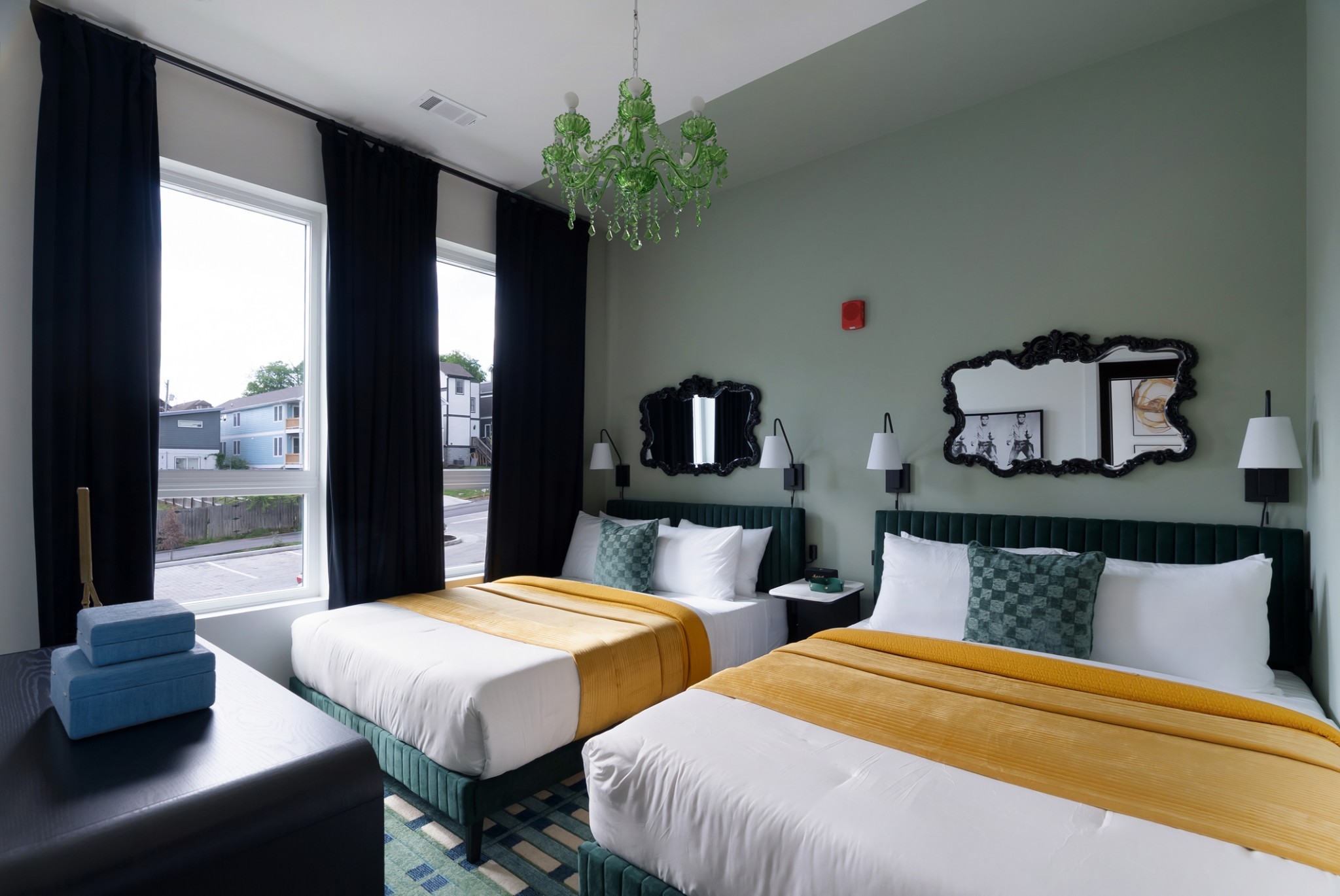 1310 Lischey Avenue, Unit 101 Nashville, TN 37207 - Photo 16 of 32 a bedroom with two beds and a potted plant