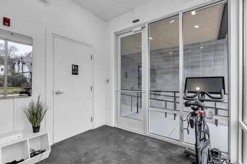 a roof deck with furniture