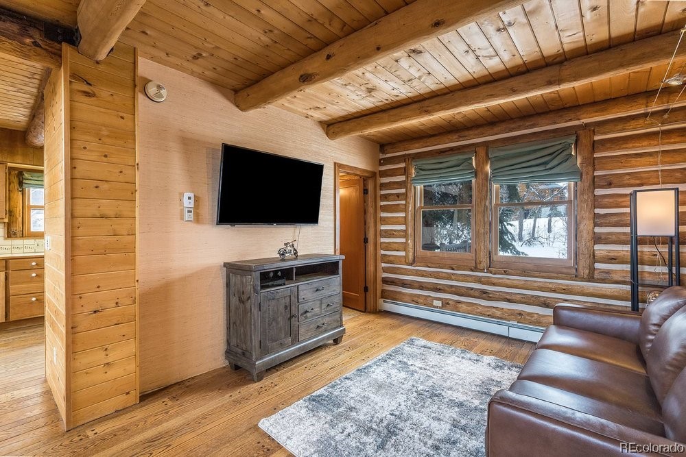 1527 Natches Road Steamboat Springs, CO 80487 - Photo 38 of 50 a living room with furniture and a flat screen tv