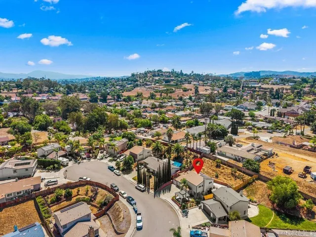 an aerial view of a city