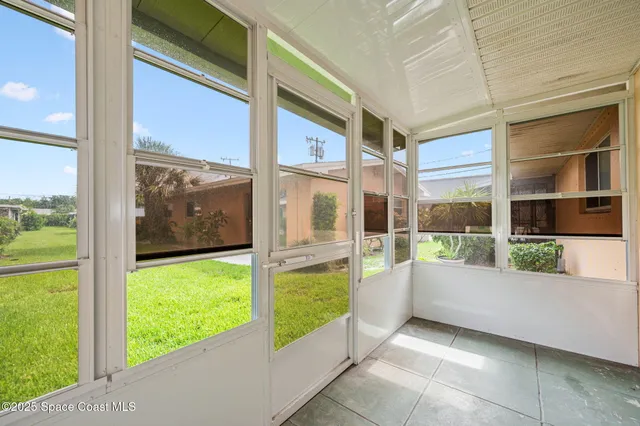 a view of an and porch