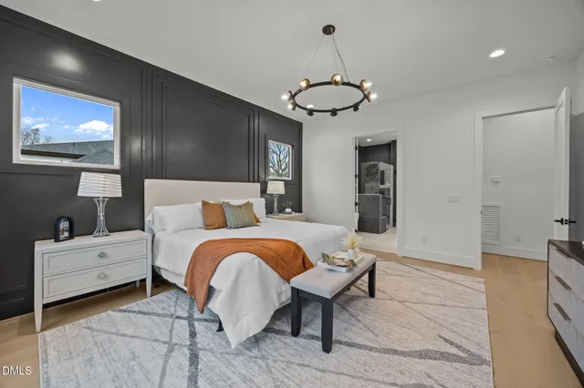 a aerial view of a house with swimming pool