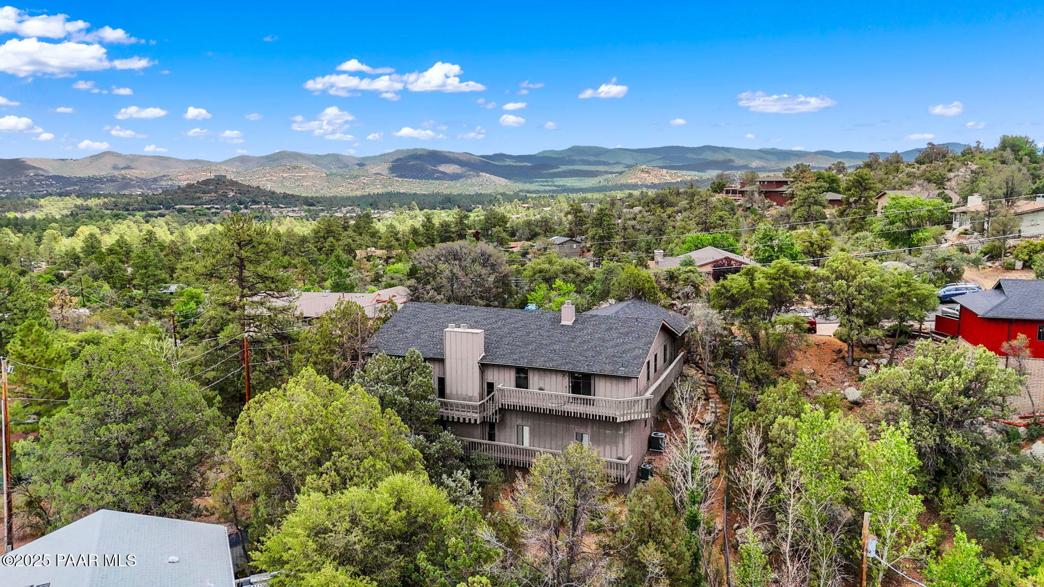 2008 Forest Hills Road Prescott, AZ 86303 - Photo 35 of 43 Aerial Back (2)