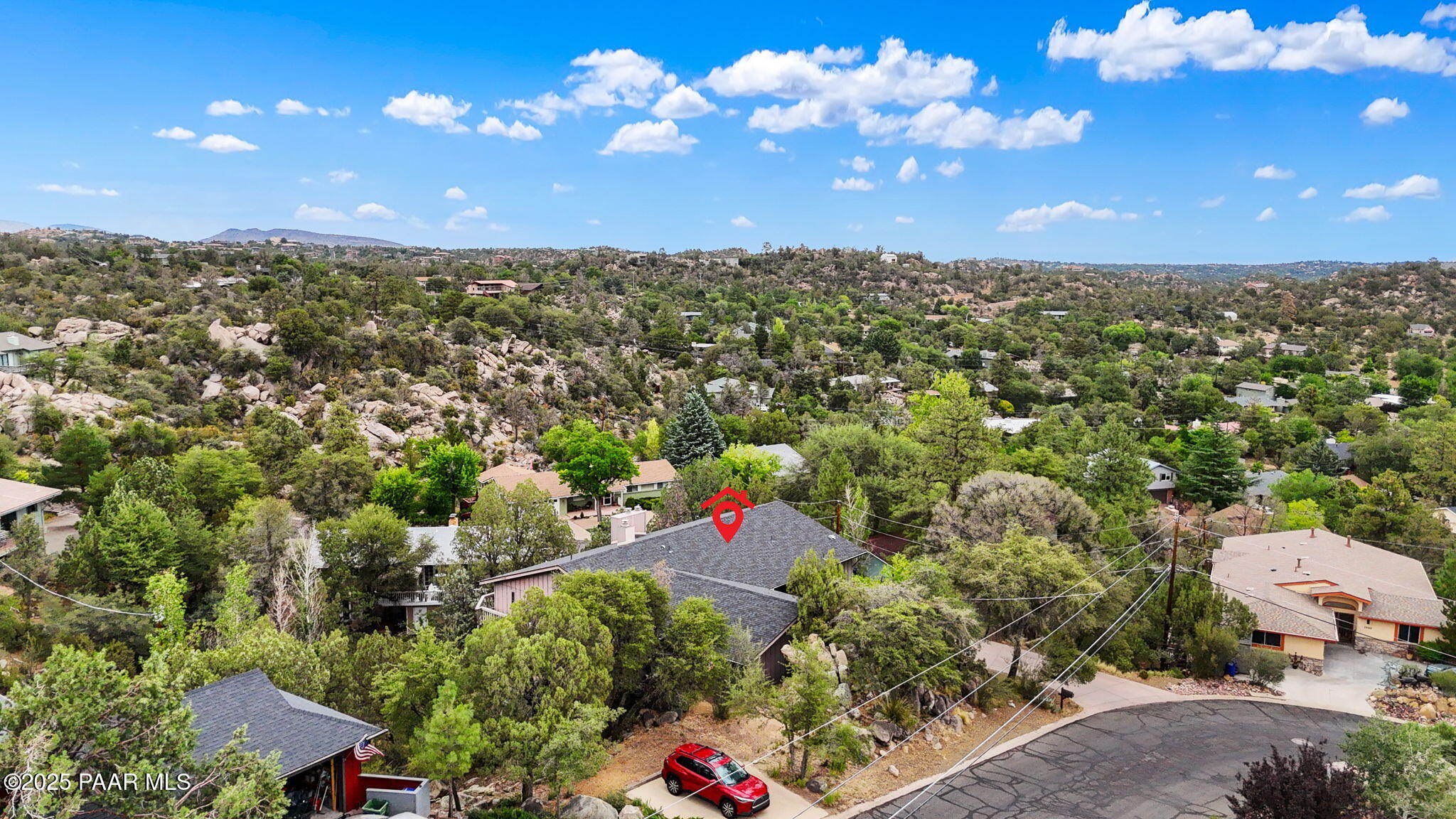 2008 Forest Hills Road Prescott, AZ 86303 - Photo 38 of 43 Aerial Side with Pin (2)