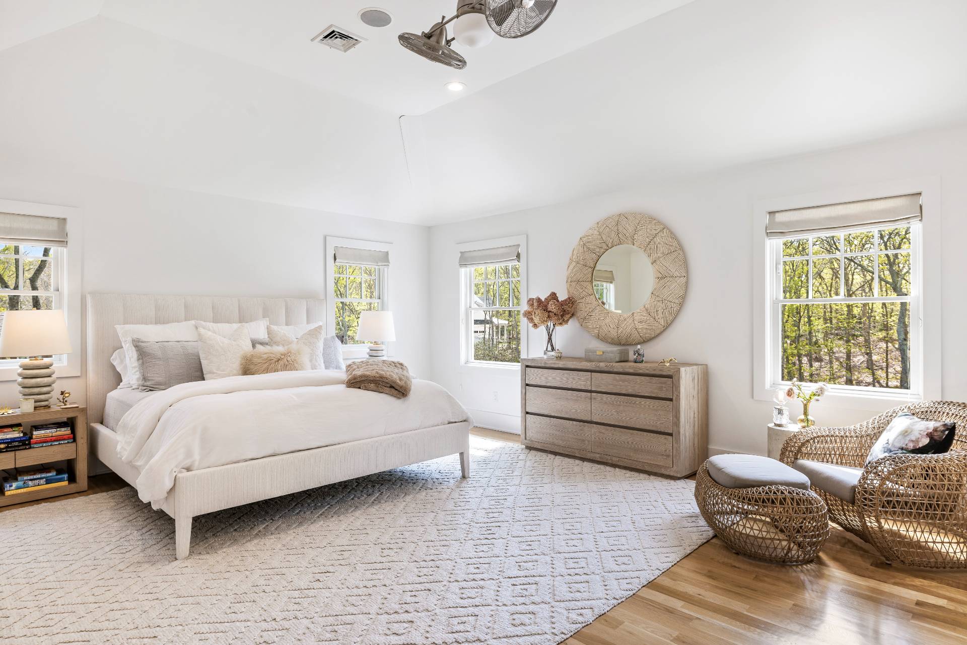 7 Park Street East Hampton, NY 11937 - Photo 12 of 23 a bedroom with a bed window and couch