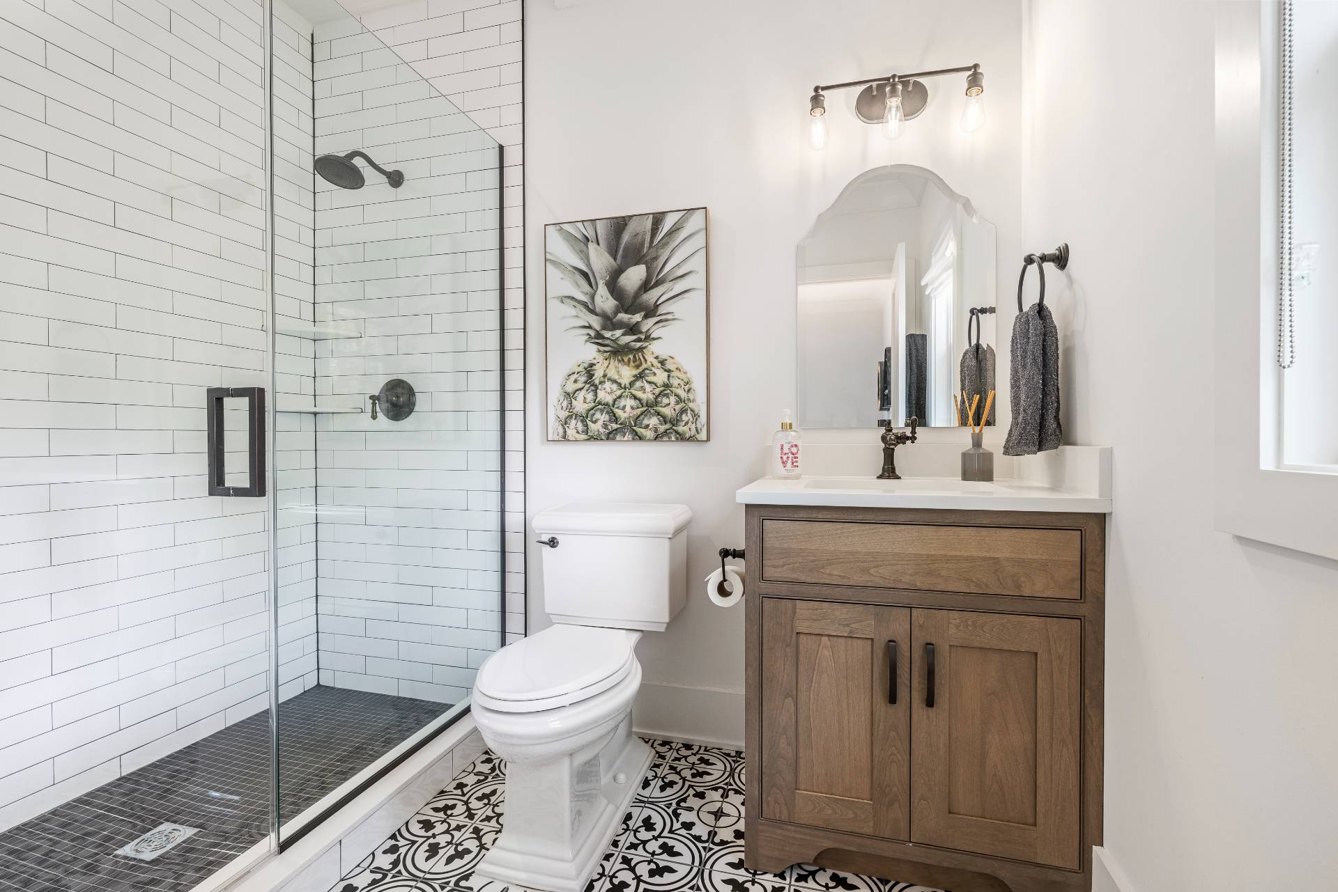 7 Park Street East Hampton, NY 11937 - Photo 20 of 23 a bathroom with a sink a toilet and shower