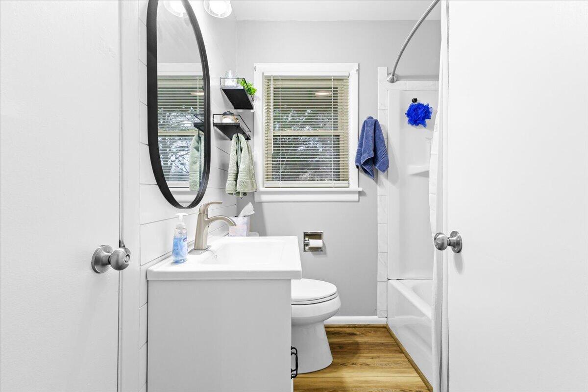 6742 Upper Craigs Creek Road Catawba, VA 24070 - Photo 15 of 23 a bathroom with a toilet sink and mirror