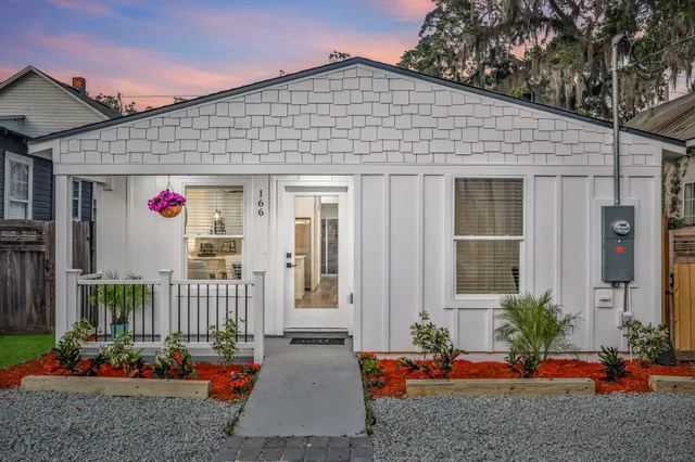 a front view of a house