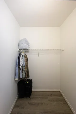 a view of an entryway with a flower garden