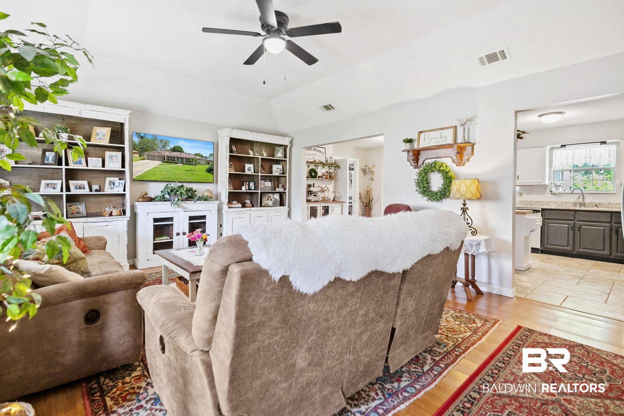 53 Magnolia Circle Foley, AL 36535 - Photo 15 of 33 Living room with ceiling fan and light wood-type flooring