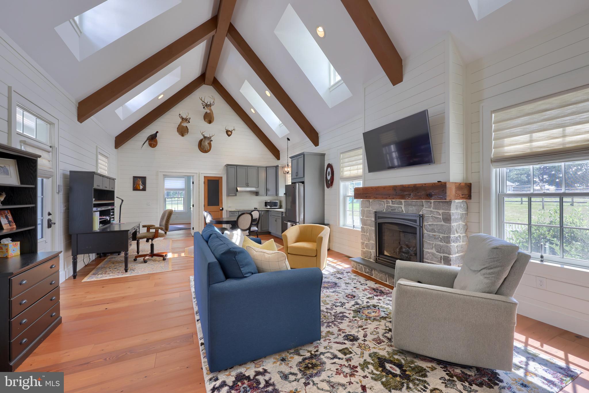1610 Landis Road Mount Joy, PA 17552 - Photo 109 of 150 a living room with furniture a fireplace and a flat screen tv