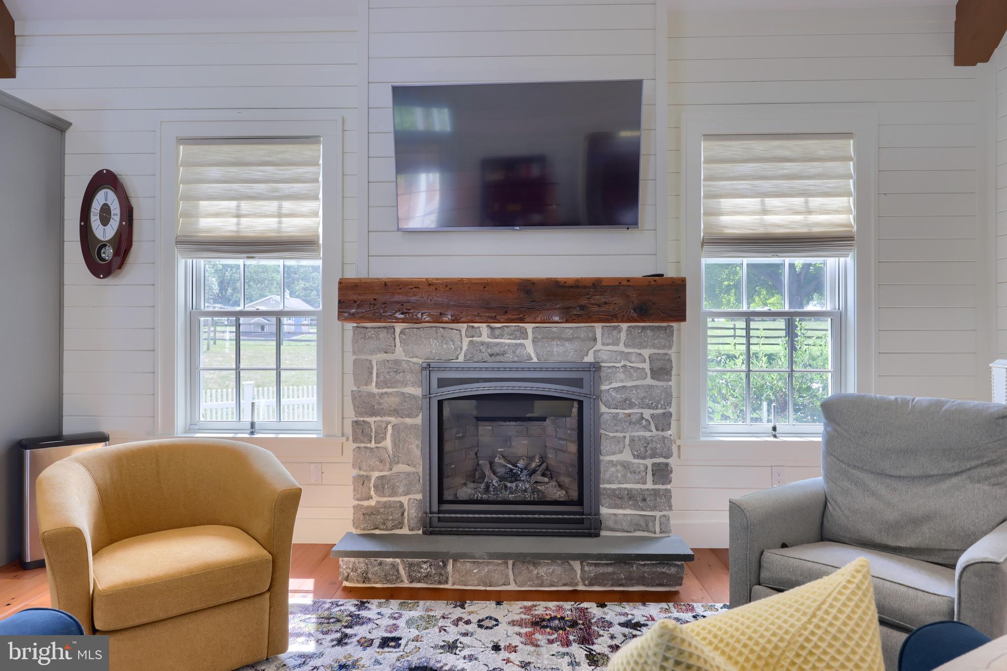 1610 Landis Road Mount Joy, PA 17552 - Photo 111 of 150 a living room with furniture a flat screen tv and a fireplace