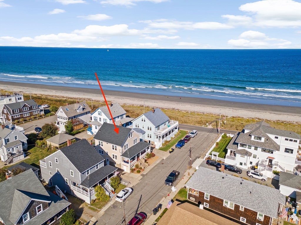 a view of a ocean with a couch