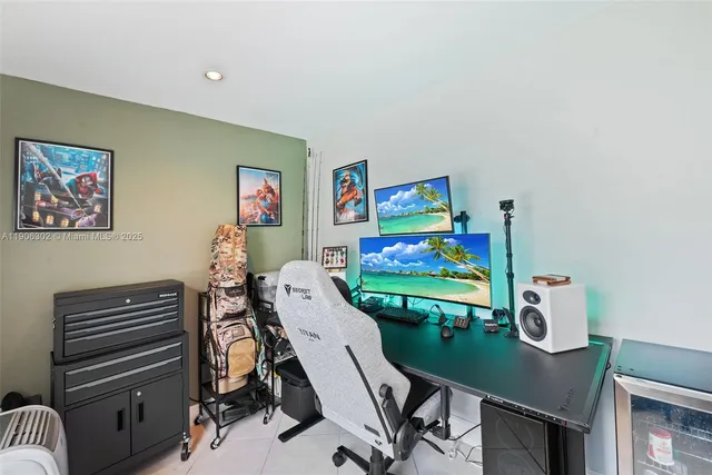 a view of a workspace with furniture