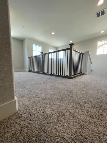 a view of a hall with a window