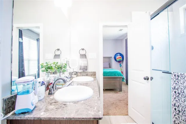 a kitchen with a sink counter top space and appliances