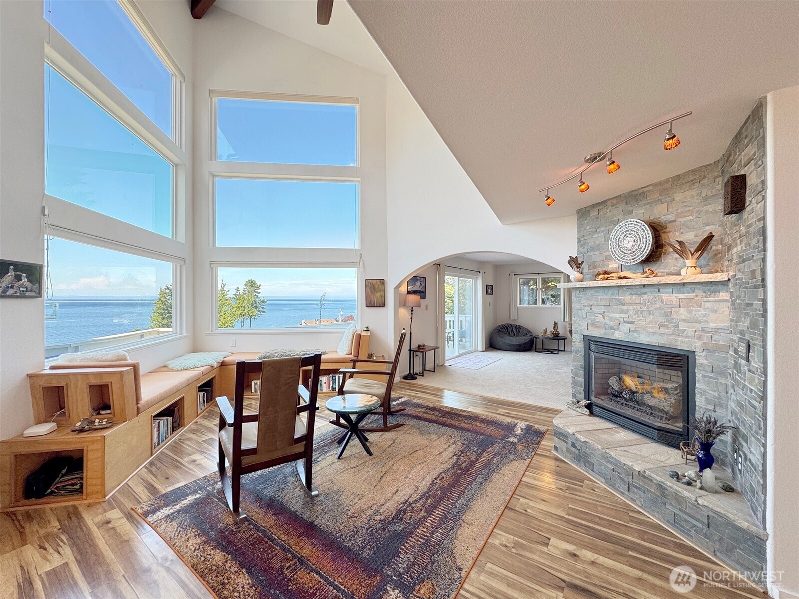 250 North Street, Unit A Sequim, WA 98382 - Photo 3 of 40 a living room with furniture and a fireplace