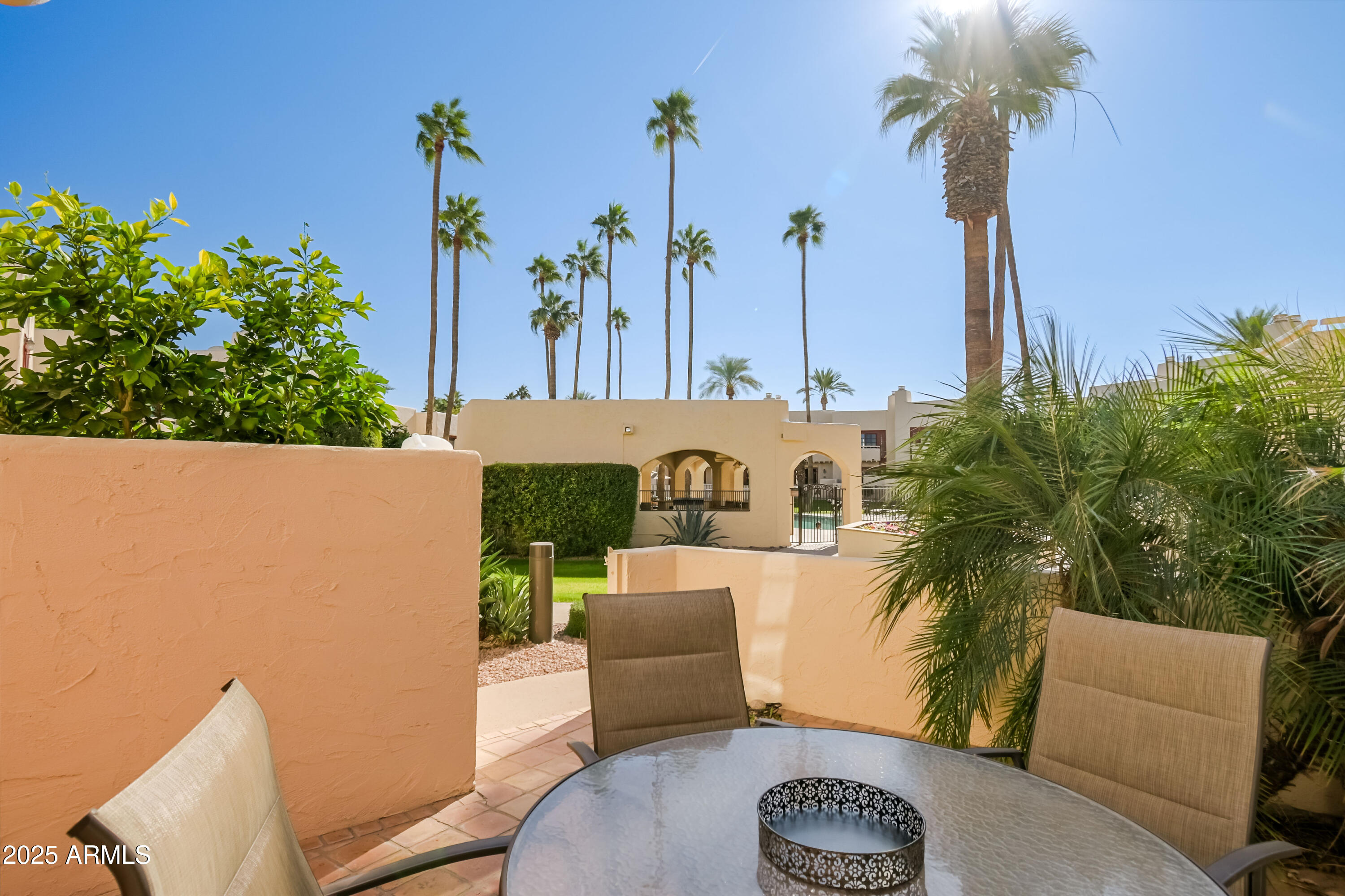 6150 North Scottsdale Road, Unit 1 Paradise Valley, AZ 85253 - Photo 28 of 41 RearPatioView