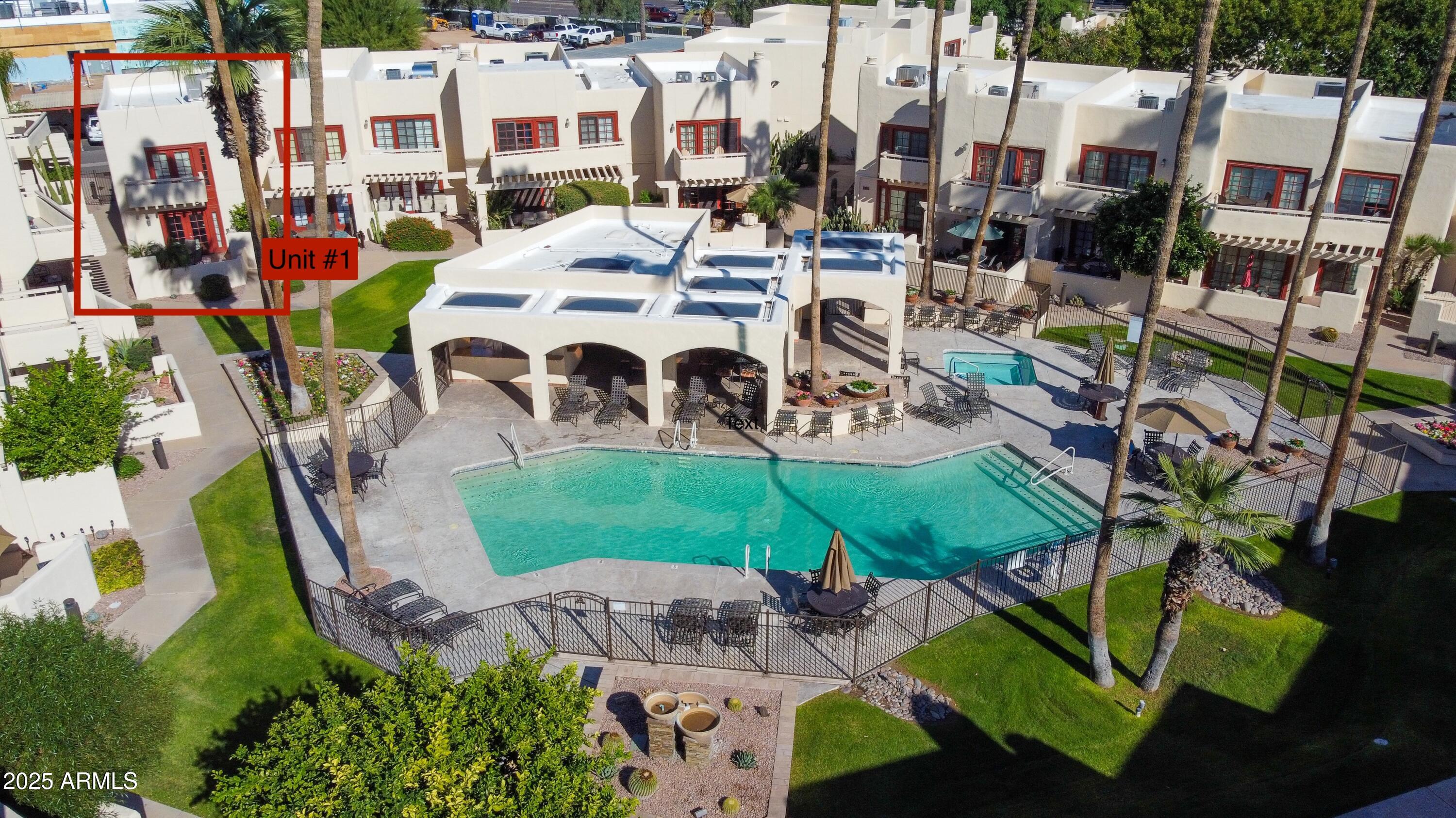 6150 North Scottsdale Road, Unit 1 Paradise Valley, AZ 85253 - Photo 5 of 41 Drone of community