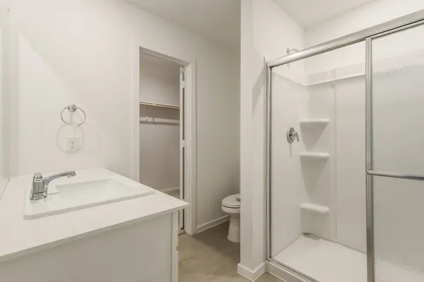 a view of small space with racks on the wall