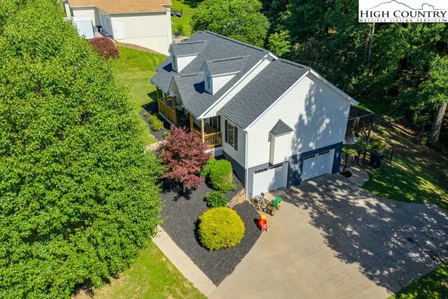 a aerial view of a house