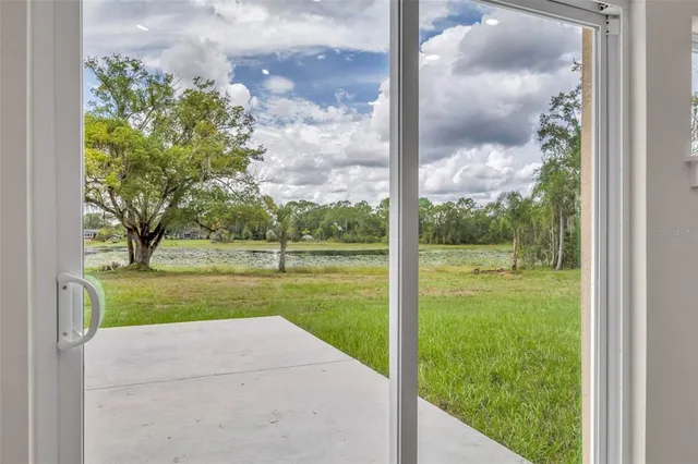 a view of back yard from a window