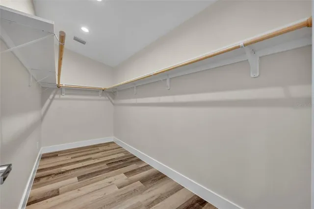 a view of a room with empty racks