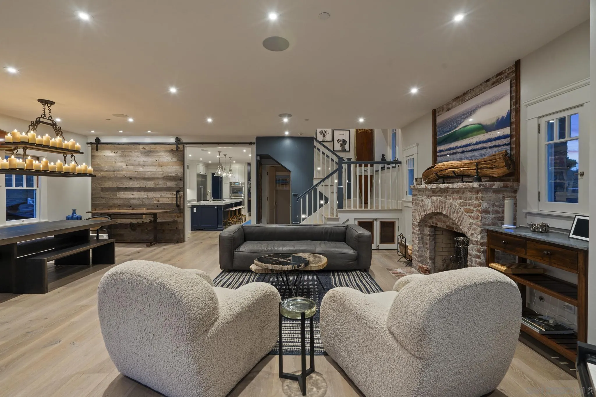 1027 G Avenue Coronado, CA 92118 - Photo 11 of 59 a living room with fireplace furniture and a flat screen tv