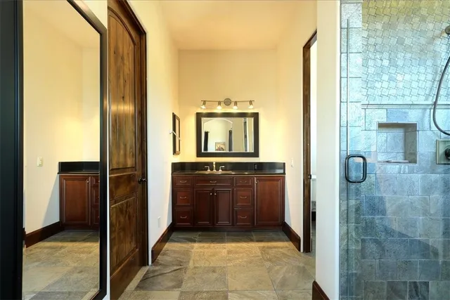 a bed room with a bed and a couch