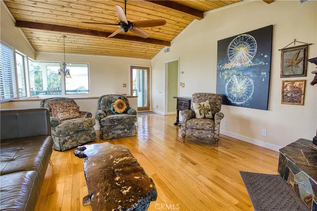 a view of a balcony and chair