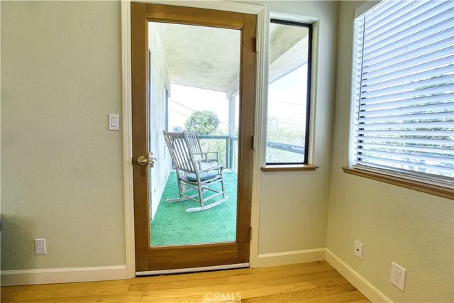 a view of kitchen and living room