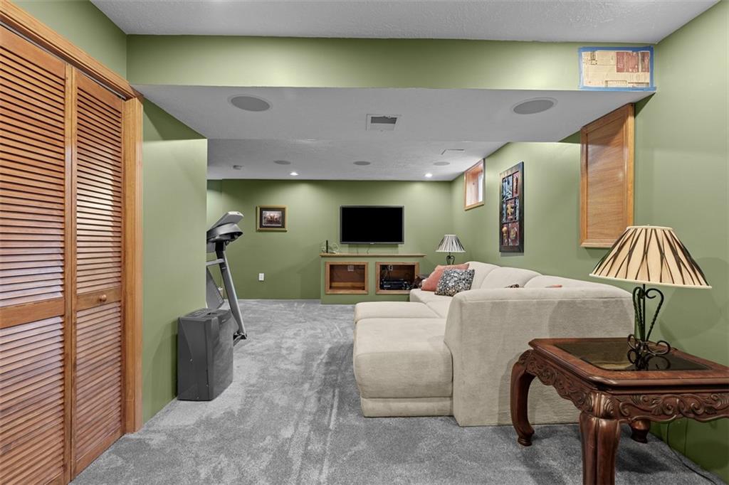 53 Peters Road Greensburg, PA 15601 - Photo 34 of 44 Theater setting with wired speaker system