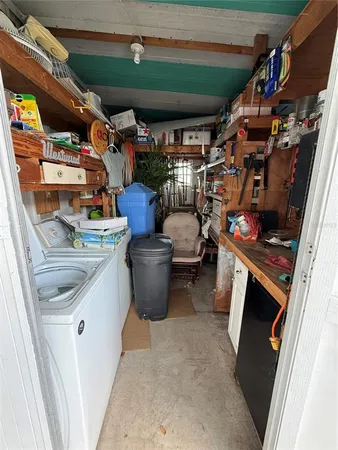 a view of storage and utility room