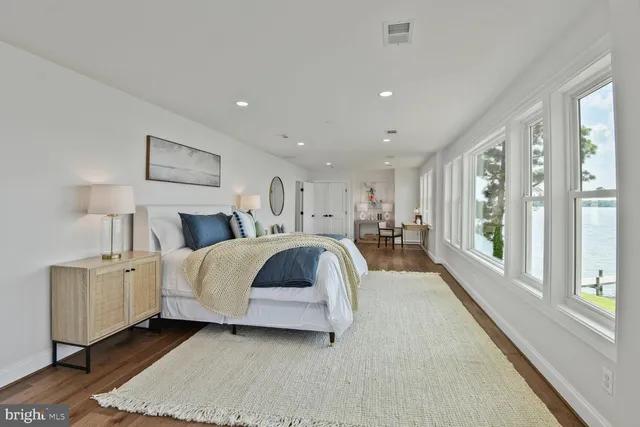 a bedroom with furniture and a couch