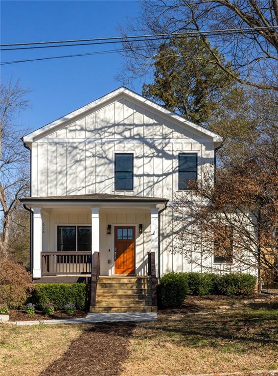 a front view of a house