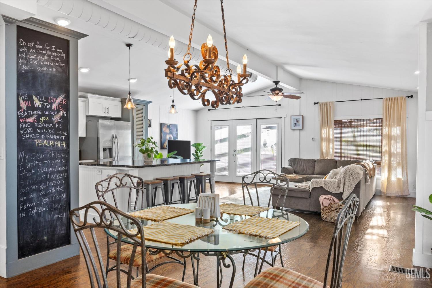 Undisclosed Address Bakersfield, CA 93306 - Photo 15 of 39 a view of a dining room with furniture window and wooden floor