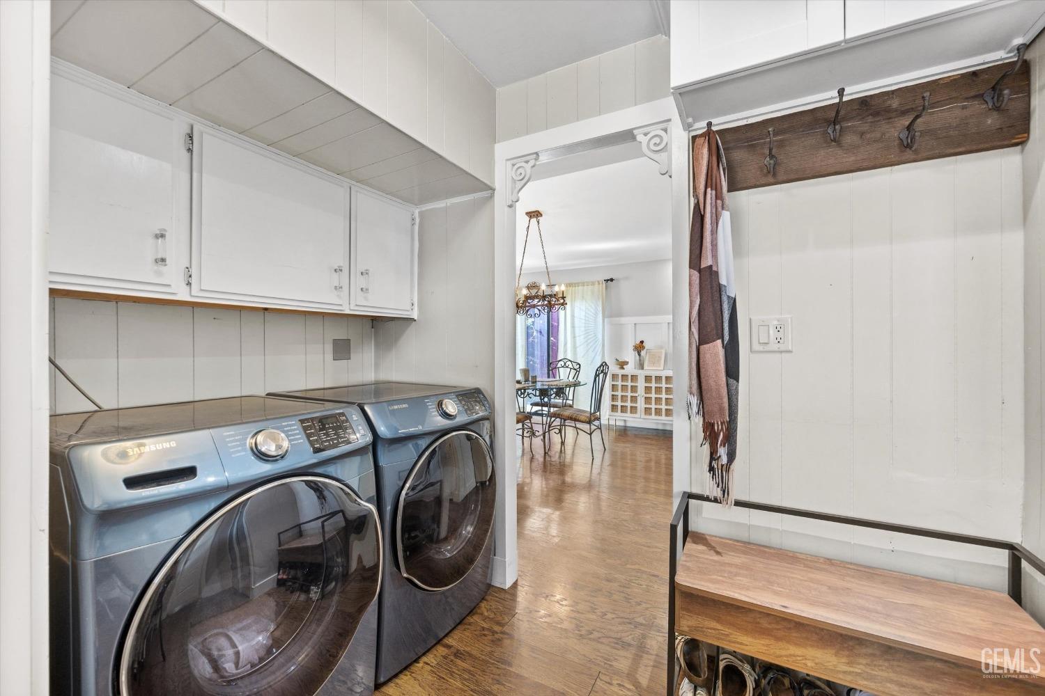 Undisclosed Address Bakersfield, CA 93306 - Photo 30 of 39 a utility room with multiple dryer and washer