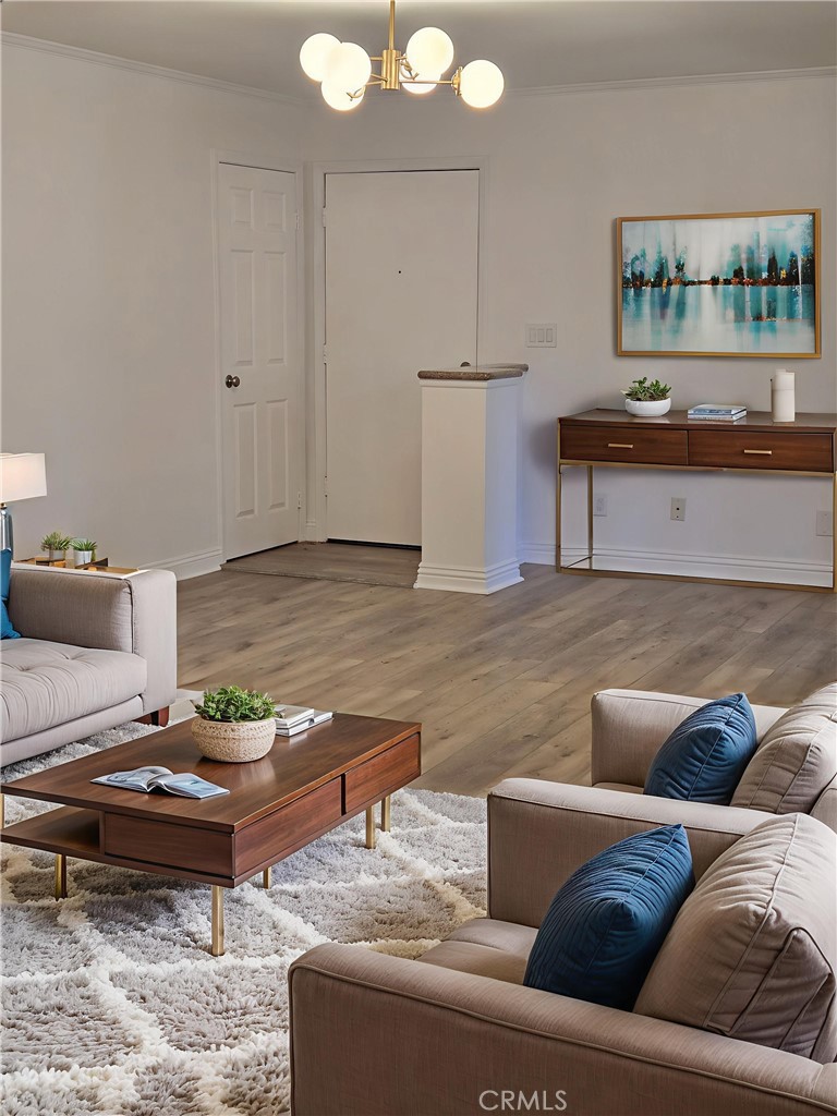 4201 Las Virgenes Road, Unit 114 Calabasas, CA 91302 - Photo 3 of 27 Living room virtually staged